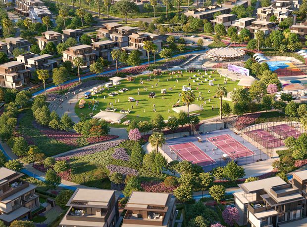 Basketball, padel and tennis courts